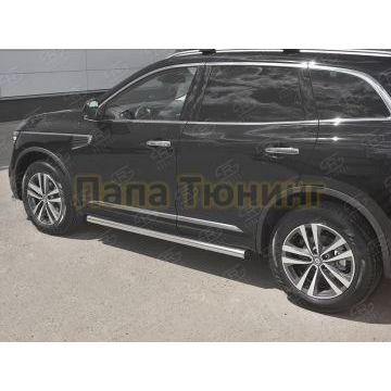 Пороги труба d57 вариант 2 для Renault Koleos 2017-