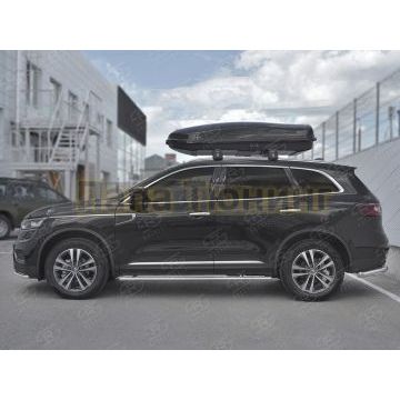 Пороги труба овальная с проступью 75х42 мм для Renault Koleos 2017-