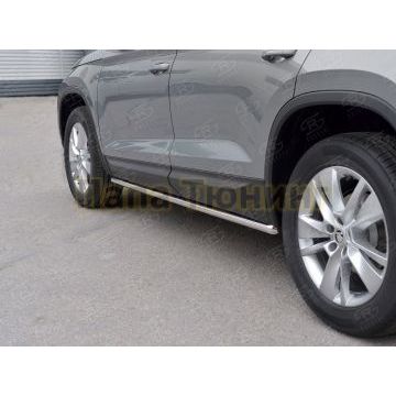 Пороги труба d42 вариант 1 РусСталь для Skoda Kodiaq 2017-
