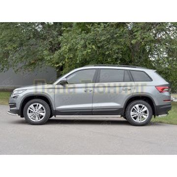 Пороги труба d57 вариант 1 РусСталь для Skoda Kodiaq 2017-
