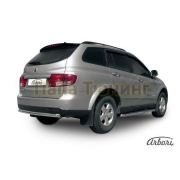 Защита заднего бампера 57 мм Slitkoff для SsangYong Kyron 2007-2015