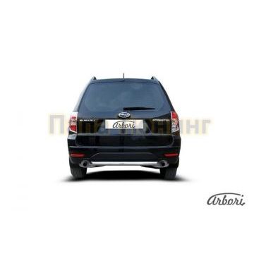 Защита заднего бампера 57 мм Slitkoff для Subaru Forester 2008-2013