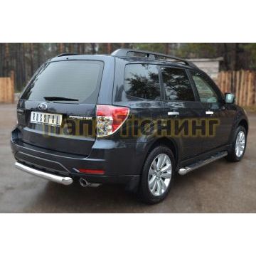 Защита заднего бампера d76 РусСталь для Subaru Forester SH 2008-2013