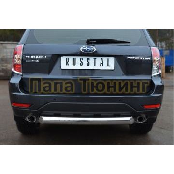 Защита заднего бампера d76 РусСталь для Subaru Forester SH 2008-2013
