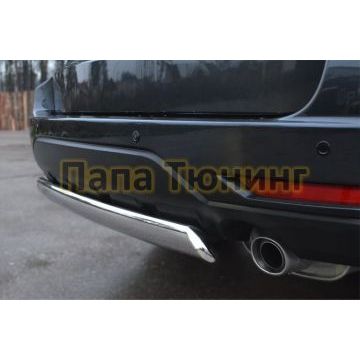 Защита заднего бампера овальная 75х42 мм РусСталь для Subaru Forester SH 2008-2013