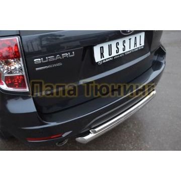 Защита заднего бампера двойная d57-d42 РусСталь для Subaru Forester SH 2008-2013