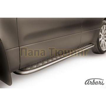 Пороги с площадкой алюминиевый лист 42 мм Slitkoff для Suzuki Grand Vitara 2005-2007 Пороги с площадкой алюминиевый лист 42 мм Slitkoff для Suzuki Grand Vitara 2005-2007