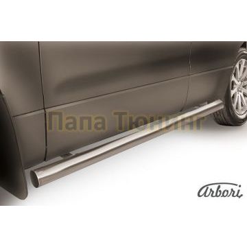 Защита штатных порогов труба 76 мм Slitkoff для Suzuki Grand Vitara 2005-2007 Защита штатных порогов труба 76 мм Slitkoff для Suzuki Grand Vitara 2005-2007