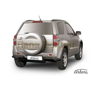 Защита задняя уголки чёрная сталь 57 мм Slitkoff для Suzuki Grand Vitara 2005-2007 Защита задняя уголки чёрная сталь 57 мм Slitkoff для Suzuki Grand Vitara 2005-2007