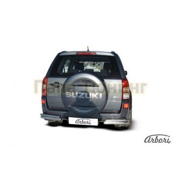 Защита задняя двойные уголки 57-42 мм Slitkoff для Suzuki Grand Vitara 2005-2007 Защита задняя двойные уголки 57-42 мм Slitkoff для Suzuki Grand Vitara 2005-2007