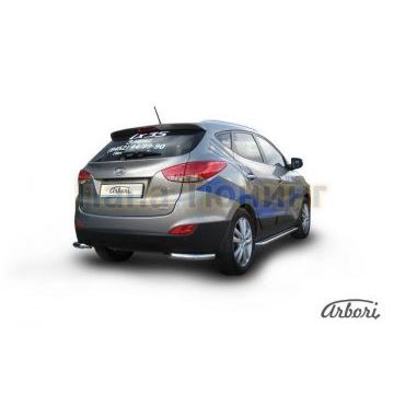 Защита задняя уголки 57 мм Slitkoff для Hyundai ix35 2010-2015 Защита задняя уголки 57 мм Slitkoff для Hyundai ix35 2010-2015