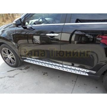 Пороги алюминиевые BMW-Style OEM Tuning для Kia Sportage 2010-2015