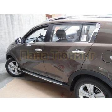 Пороги алюминиевые BMW-Style OEM Tuning для Kia Sportage 2010-2015