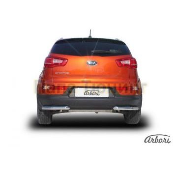 Защита задняя уголки 57 мм Slitkoff для Kia Sportage 2010-2015 Защита задняя уголки 57 мм Slitkoff для Kia Sportage 2010-2015