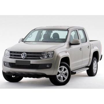Пороги алюминиевые Rival Silver New для Volkswagen Amarok 2010-2016