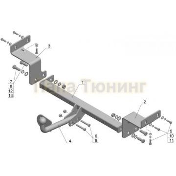 Фаркоп Avtos для Kia Ceed 2007-2012