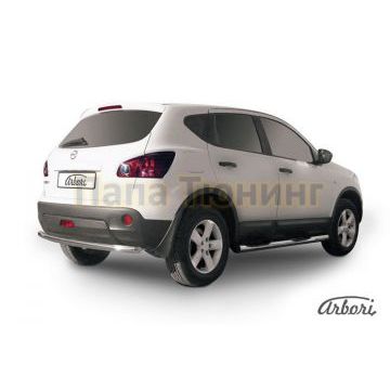 Защита заднего бампера 57 мм Slitkoff для Nissan Qashqai 2010-2014 Защита заднего бампера 57 мм Slitkoff для Nissan Qashqai 2010-2014