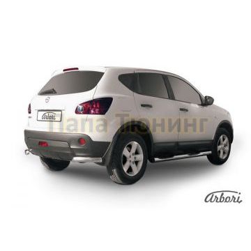 Защита задняя уголки 57 мм Slitkoff для Nissan Qashqai 2010-2014 Защита задняя уголки 57 мм Slitkoff для Nissan Qashqai 2010-2014