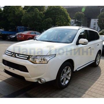 Пороги алюминиевые BMW Style OEM Tuning для Mitsubishi Outlander 2012-