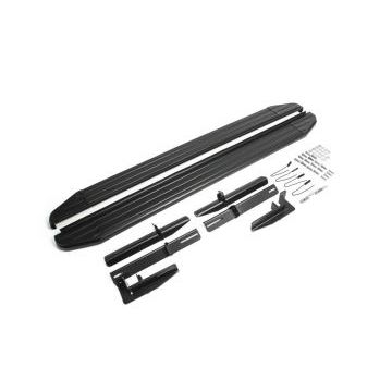 Пороги алюминиевые Rival Black-Premium для Mitsubishi ASX/Outlander/Peugeot 4007/4008/Citroen C 2006-