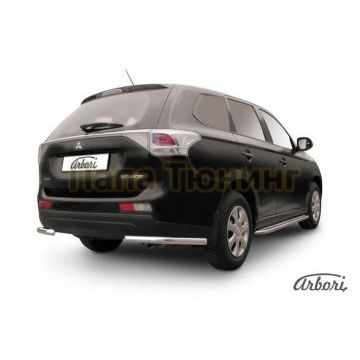 Защита задняя уголки 57 мм Slitkoff для Mitsubishi Outlander 2014-2015 Защита задняя уголки 57 мм Slitkoff для Mitsubishi Outlander 2014-2015