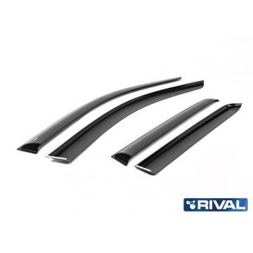 Дефлекторы окон Rival поликарбонат 4 штуки для Mitsubishi Outlander 2012-