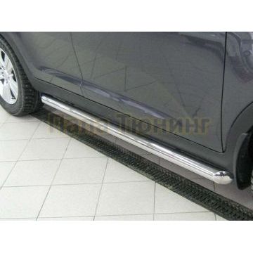 Пороги труба d76 вариант 1 РусСталь для Mitsubishi Pajero Sport 2008-2013