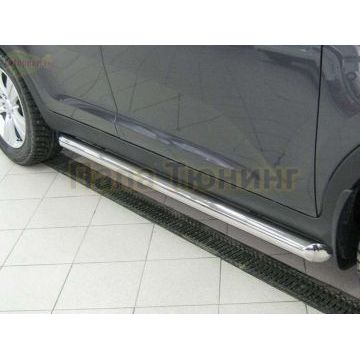 Пороги труба d76 вариант 3 РусСталь для Mitsubishi Pajero Sport 2008-2013