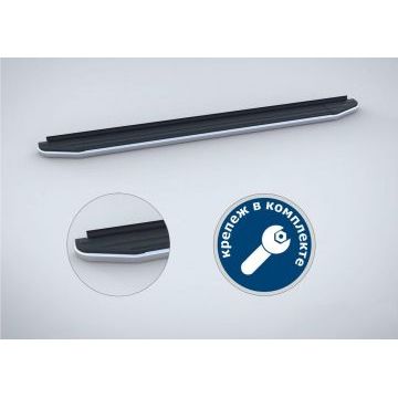 Пороги алюминиевые Rival Premium для Land Rover Discovery Sport 2014-