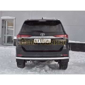 Защита заднего бампера d57 РусСталь для Toyota Fortuner 2017-
