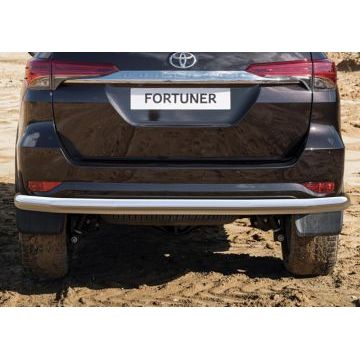 Защита заднего бампера 76 мм Rival для Toyota Fortuner 2017-