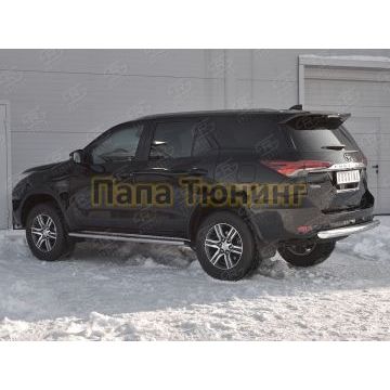 Защита заднего бампера d76 РусСталь для Toyota Fortuner 2017-