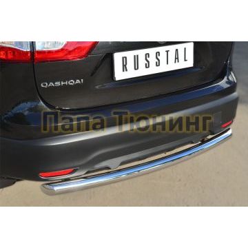 Защита заднего бампера d57 дуга РусСталь для Nissan Qashqai 2014-2019