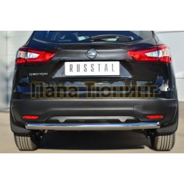 Защита заднего бампера d57 дуга РусСталь для Nissan Qashqai 2014-2019