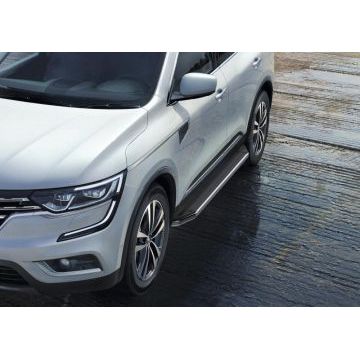 Пороги алюминиевые Rival Premium для Nissan Qashqai/X-Trail T32/Renault Koleos 2014-