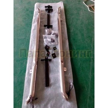 Пороги алюминиевые с подсветкой OEM Tuning для Nissan Qashqai 2014-