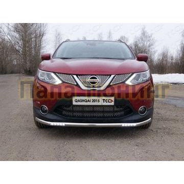 Защита переднего бампера с ДХО 60 мм ТСС для Nissan Qashqai (СПБ) 2015-2019 Защита переднего бампера с ДХО 60 мм ТСС для Nissan Qashqai (СПБ) 2015-2019