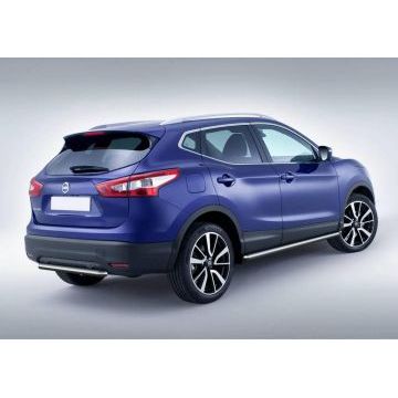 Защита заднего бампера 57 мм Rival для Nissan Qashqai 2014-