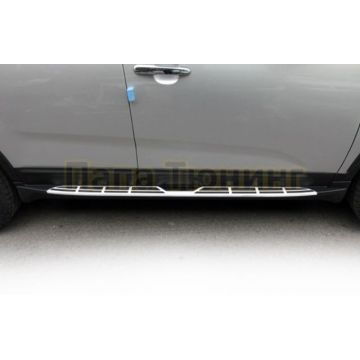 Пороги алюминиевые Mobis Style OEM Tuning для Kia Sorento 2009-2020