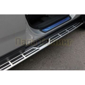 Пороги алюминиевые Mobis Style OEM Tuning для Kia Sorento 2009-2020
