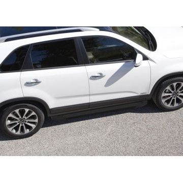 Пороги алюминиевые Rival Black Start для Kia Sorento 2012-2020