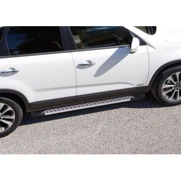 Пороги алюминиевые Rival BMW-Style для Kia Sorento 2012-2020