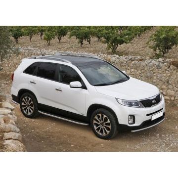 Пороги алюминиевые Rival Premium для Kia Sorento 2012-2020