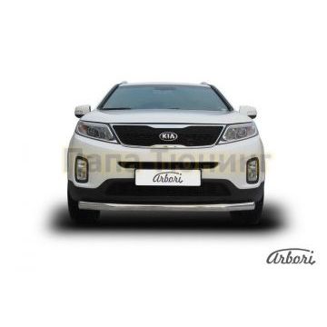 Защита переднего бампера 76 мм Slitkoff для Kia Sorento 2012-
