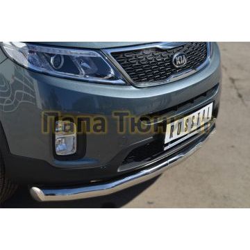 Защита переднего бампера d76 РусСталь для Kia Sorento 2012-