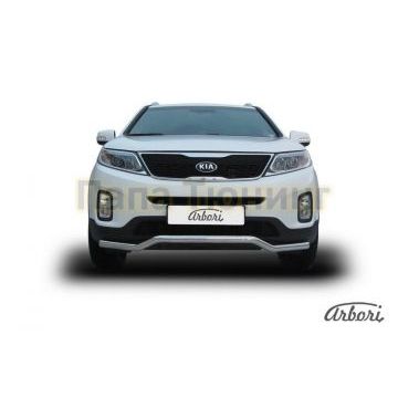 Защита передняя волна 57 мм Slitkoff для Kia Sorento 2012-