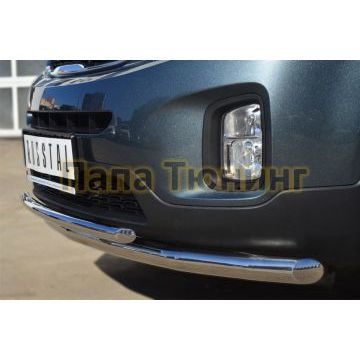 Защита передняя двойная d57-d42 РусСталь для Kia Sorento 2012-