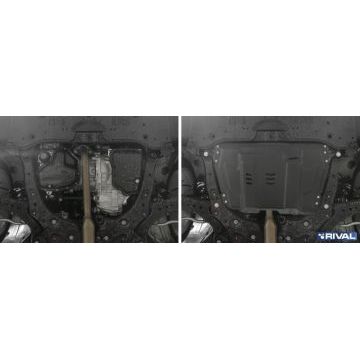Защита картера + КПП Rival сталь 2 мм для Toyota Highlander, V - 3.5 2017-