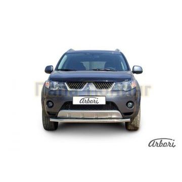 Защита переднего бампера 57 мм Slitkoff для Mitsubishi Outlander XL 2006-2009 Защита переднего бампера 57 мм Slitkoff для Mitsubishi Outlander XL 2006-2009