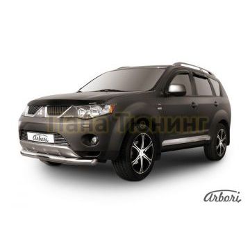 Защита переднего бампера 76 мм Slitkoff для Mitsubishi Outlander XL 2006-2009 Защита переднего бампера 76 мм Slitkoff для Mitsubishi Outlander XL 2006-2009
